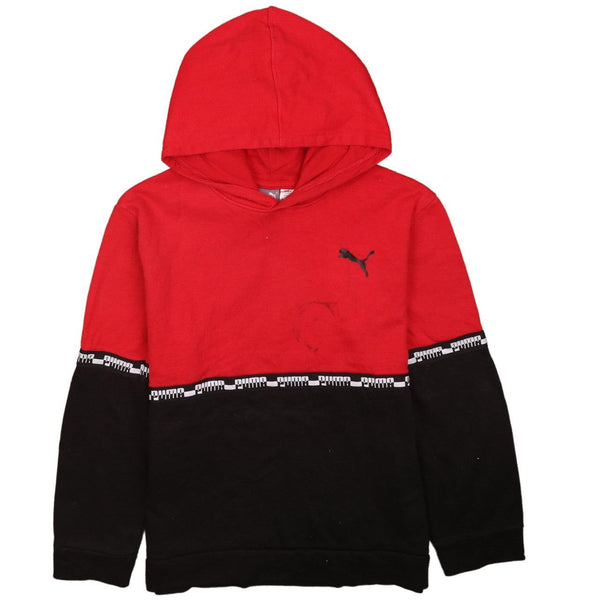 Puma Vintage 90's XLarge Pullover Sportswear Hoodie Black Red