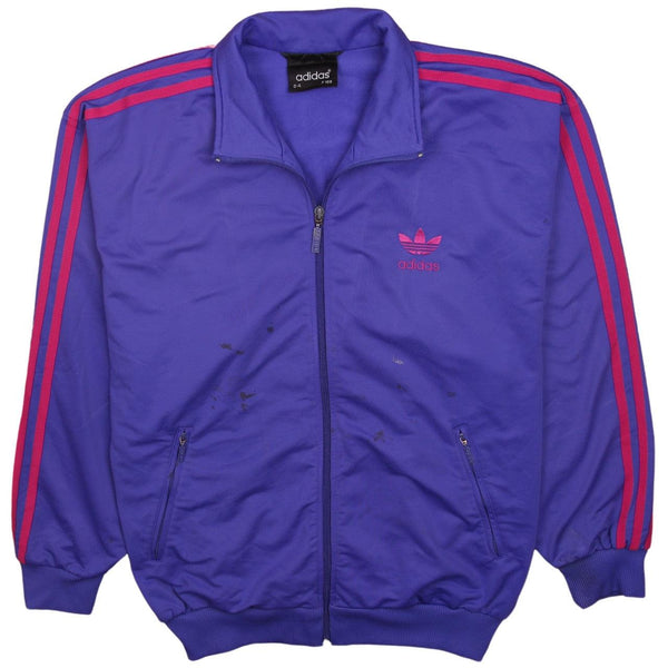 Adidas Vintage 90's Purple Striped Sleeves Sweatshirt Large