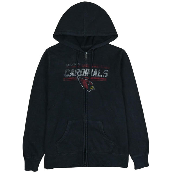 Vintage 90s NFL Spellout Full Zip Hoodie Women's Large Black
