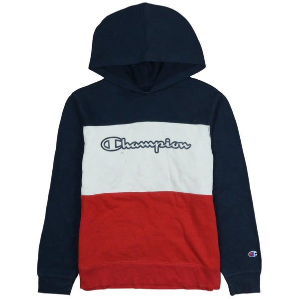 Vintage Champion 90's Navy Spellout Pullover Hoodie Women's Large