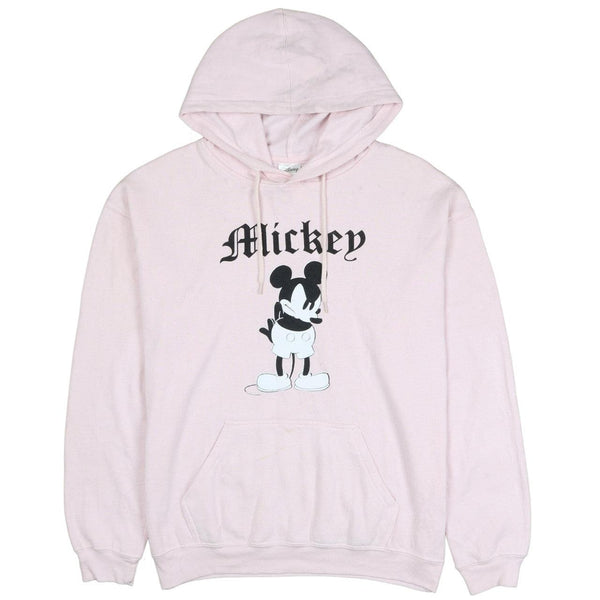 Vintage Disney 90s Pink Mickey Mouse Pullover Hoodie Men S