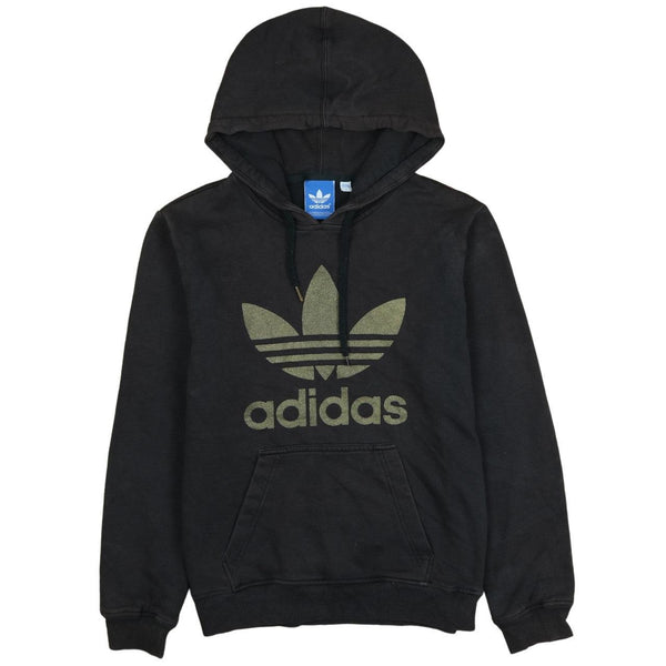 Adidas 90's Spellout Pullover Hoodie Small Black