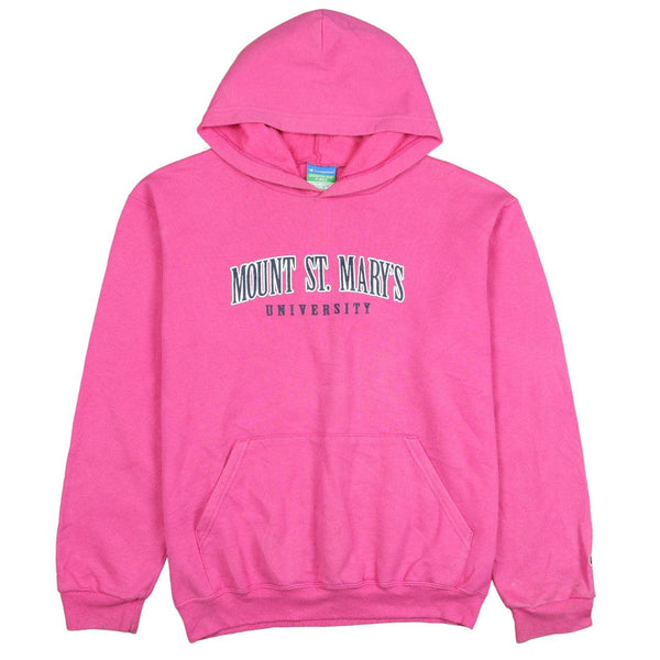 Vintage Champion 90s Mount ST. Mary's University Pink Hoodie XL Top