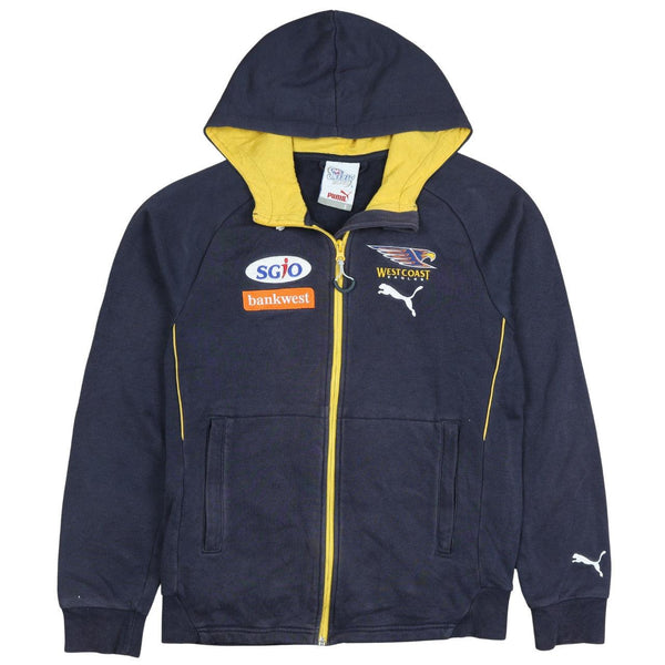 Puma 90's Sportswear Full Zip Up Hoodie Small Navy Blue