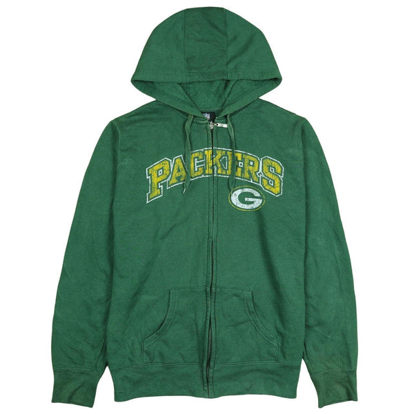 90s NFL Green Bay Packers XL Zip Hoodie Vintage Sportswear Green