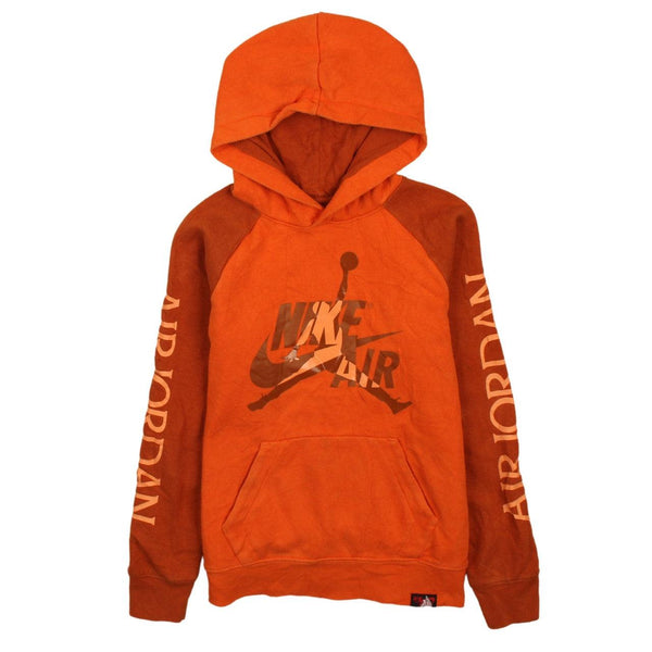 Vintage Jordan 90's Nike Air Women's Medium Orange Pullover Hoodie