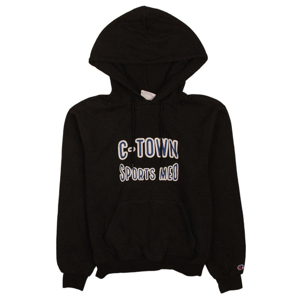 Champion Retro 90's Black C-Town Vintage Pullover Hoodie Small