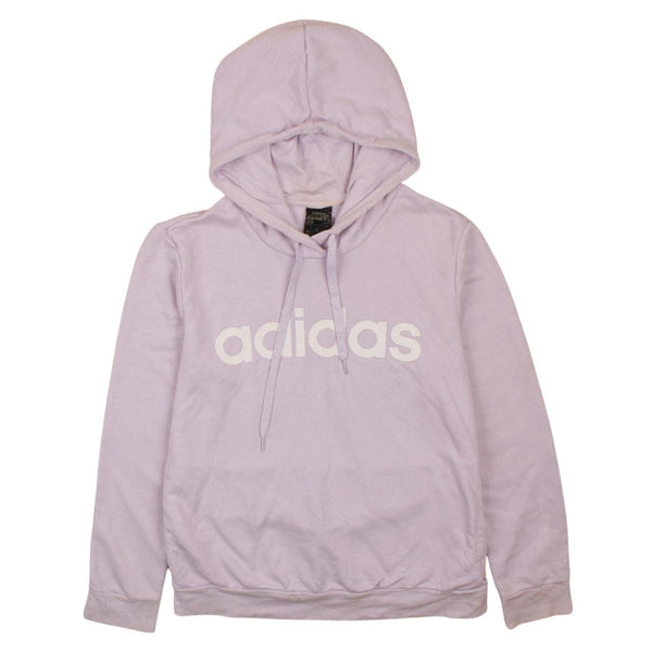 Adidas Vintage 90's Spellout Hoodie Large Women's Purple Pullover