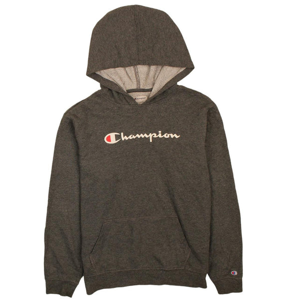 Champion Vintage 90's Grey Spellout Pullover Hoodie XL Women's