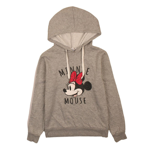 Vintage Disney 90's Minnie Mouse Grey Pullover Hoodie, Women's Small