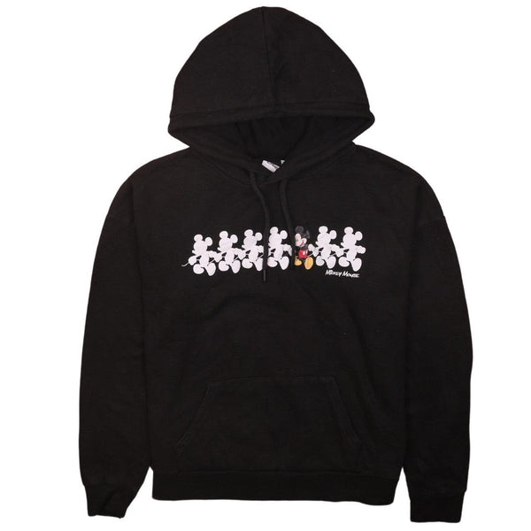 Vintage Disney 90s Mickey Mouse Hoodie Pullover Small Black Women