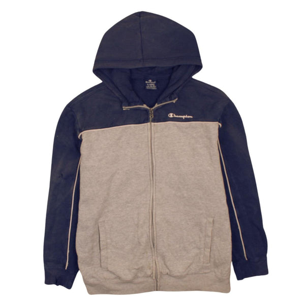 Champion 90's Vintage Sportswear Full Zip Hoodie XL Grey Navy