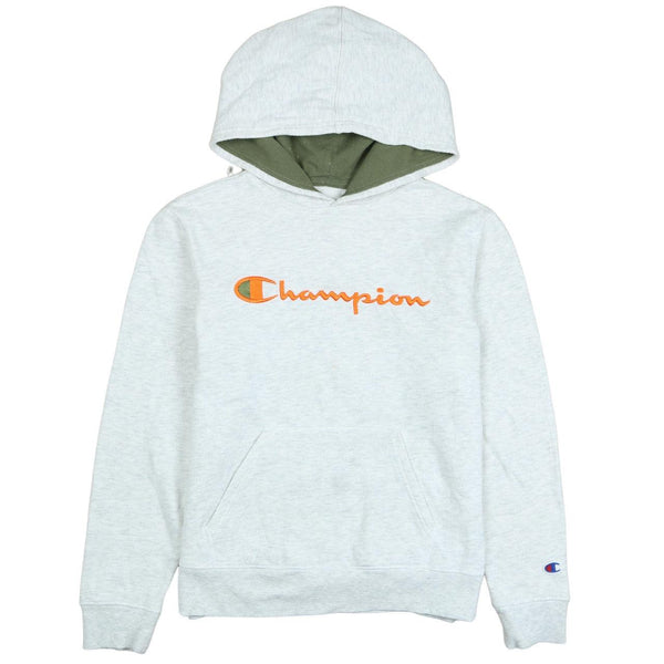 Champion Vintage 90's Spellout Pullover Hoodie White Women's Large