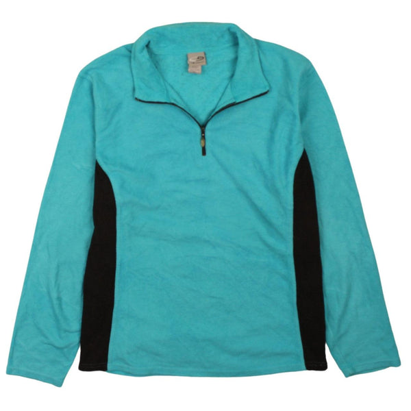 Champion 90s Vintage Hiking Quarter-Zip Fleece Sweater 2XL Blue Cozy