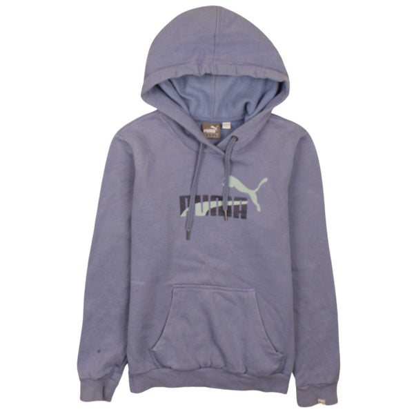 Puma 90's Vintage Spellout Pullover Hoodie Women's XSmall Blue