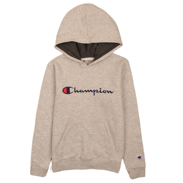Champion Vintage 90's Grey Spellout Pullover Hoodie Women's L