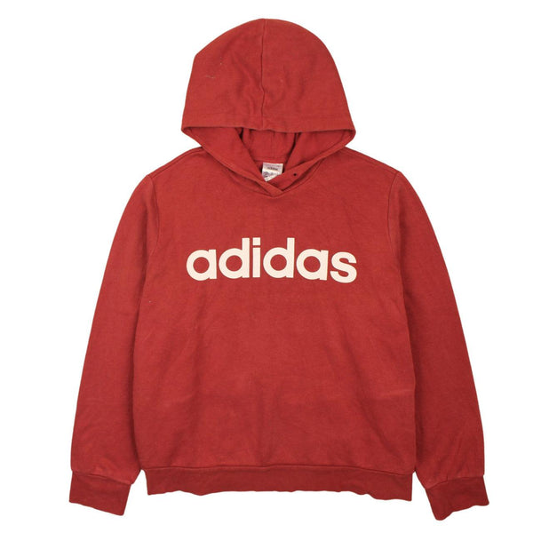 Adidas 90's Vintage Spellout Pullover Hoodie XXXLarge (3XL) Burgundy Red