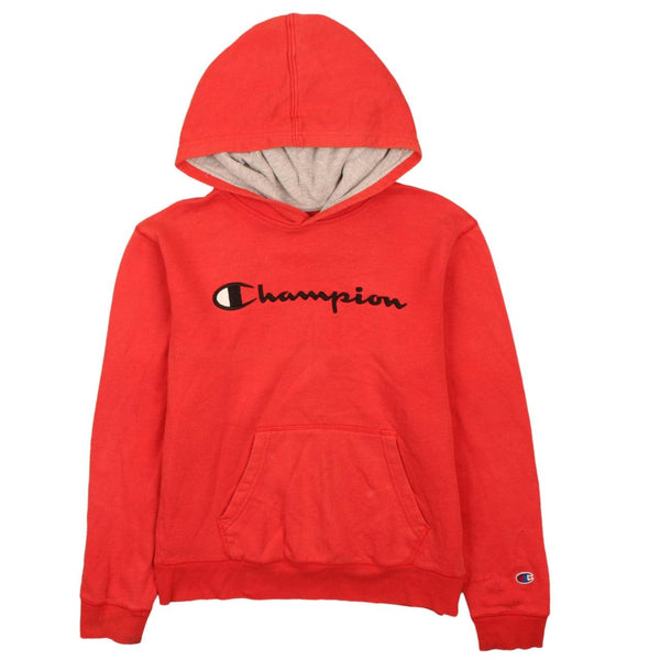 Vintage Champion 90's Red Spellout Pullover Hoodie Women's XL