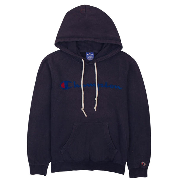 Vintage Champion 90's XSmall Navy Blue Spellout Pullover Hoodie