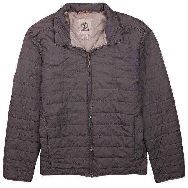 Timberland 90's Lightweight Full Zip Up Puffer Jacket Medium Grey