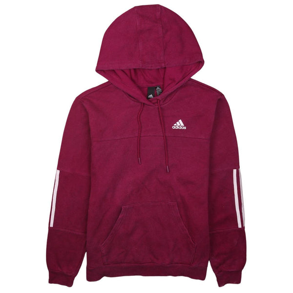 Adidas 90's Purple Pullover Hoodie Women’s M with Drawstring & Pockets