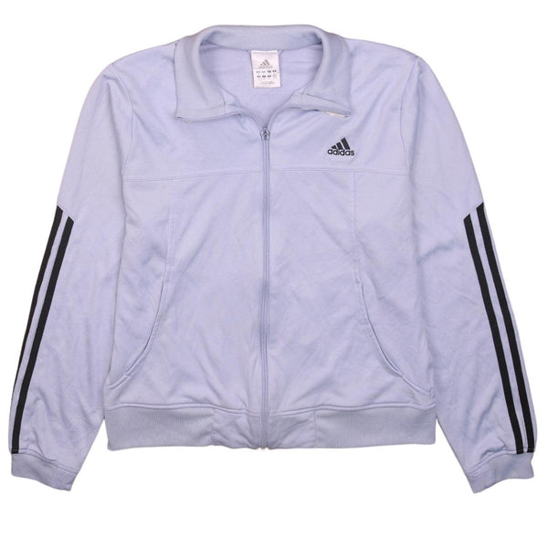 Adidas 90's Blue Women's Medium Zip Up Sweatshirt Lightweight Style