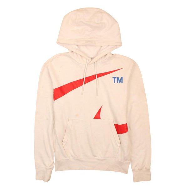 Nike 90's Beige Cream Swoosh Pullover Hoodie Small