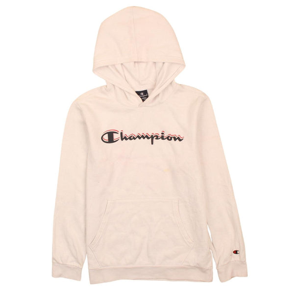 Champion Vintage 90's Spellout White Pullover Hoodie Women's XL