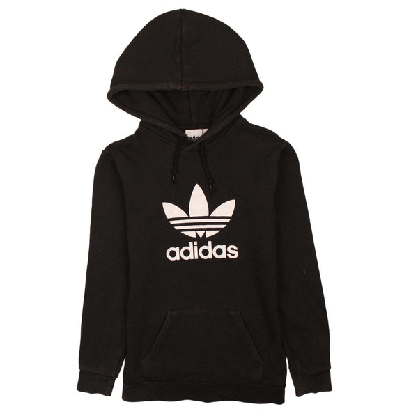 Adidas 90's Spellout Black Pullover Hoodie Men's XSmall Vintage
