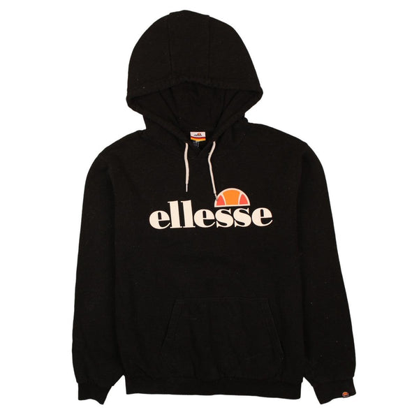 Ellesse 90's Vintage Black Spellout Pullover Hoodie XXXLarge