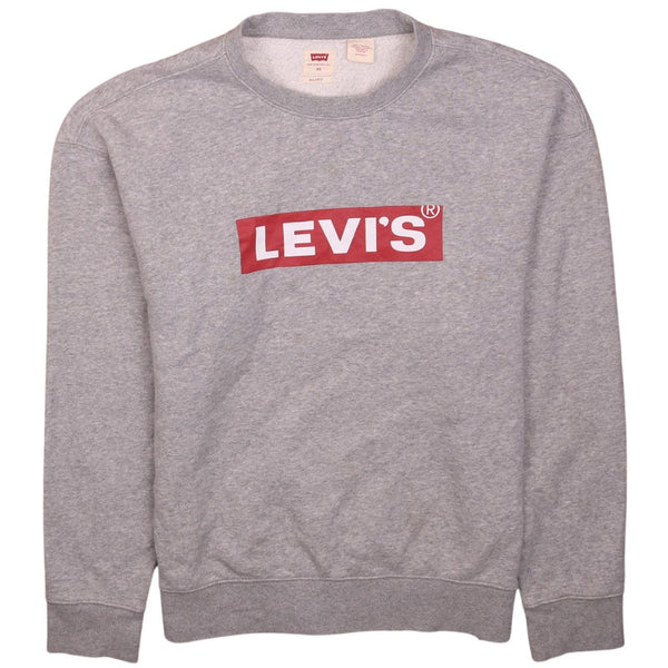 Levi's 90's Grey Spellout Crew Neck Sweatshirt Men's XSmall