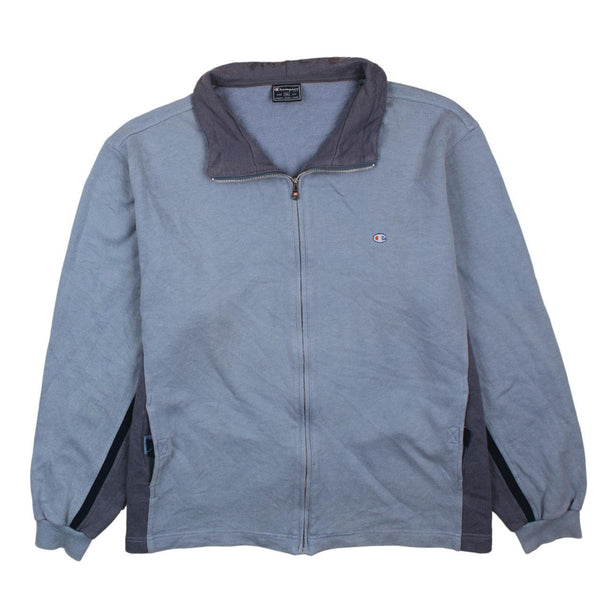 Champion 90's Heavyweight Full Zip Up Sweatshirt XXLarge (2XL) Blue