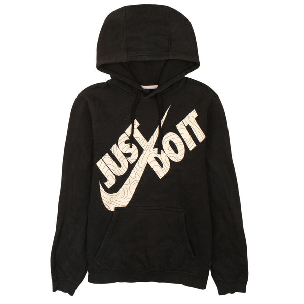 Nike 90's Black Hoodie Small - Center Middle Swoosh Just Do It