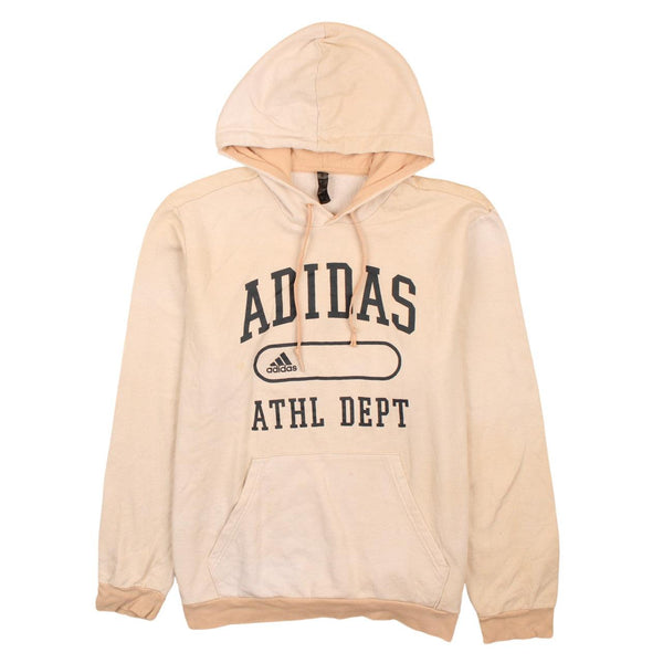 Adidas Vintage 90's Spellout Hoodie Large Beige Cream Rare Find