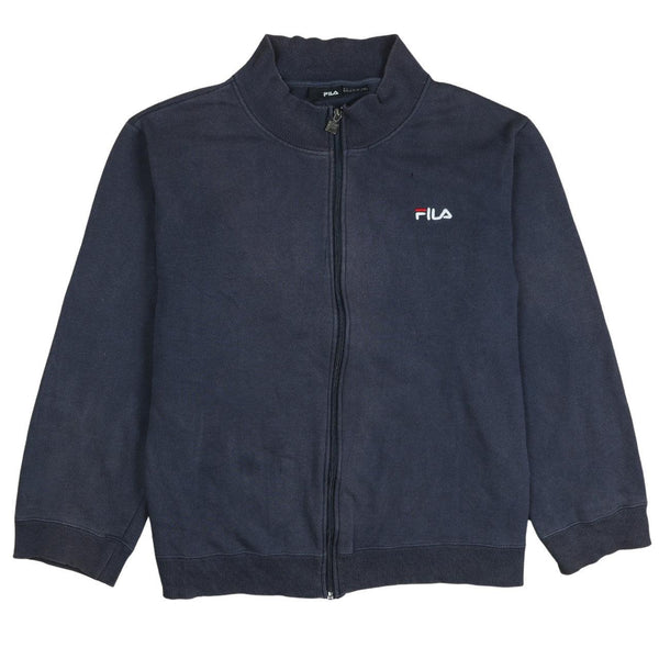 Fila 90's Heavyweight Full Zip Up Sweatshirt XXLarge (2XL) Navy Blue