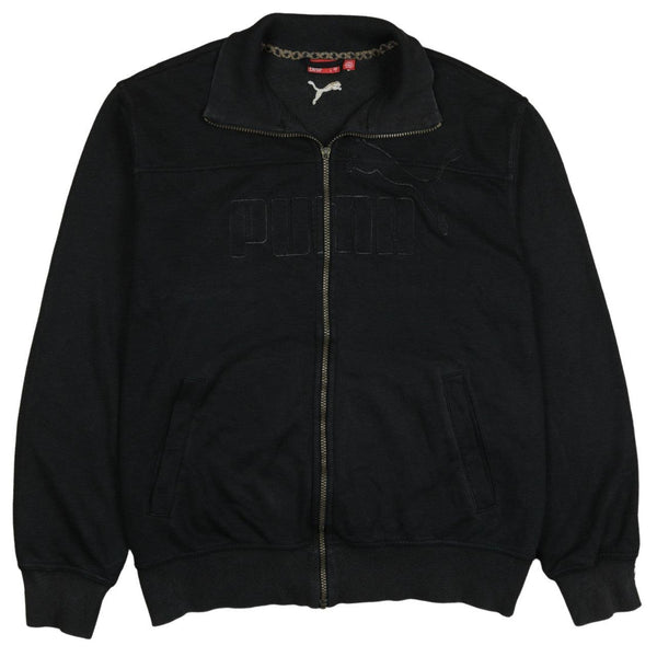 Puma 90s Black Heavyweight Full Zip Sweatshirt XL Men's Vintage