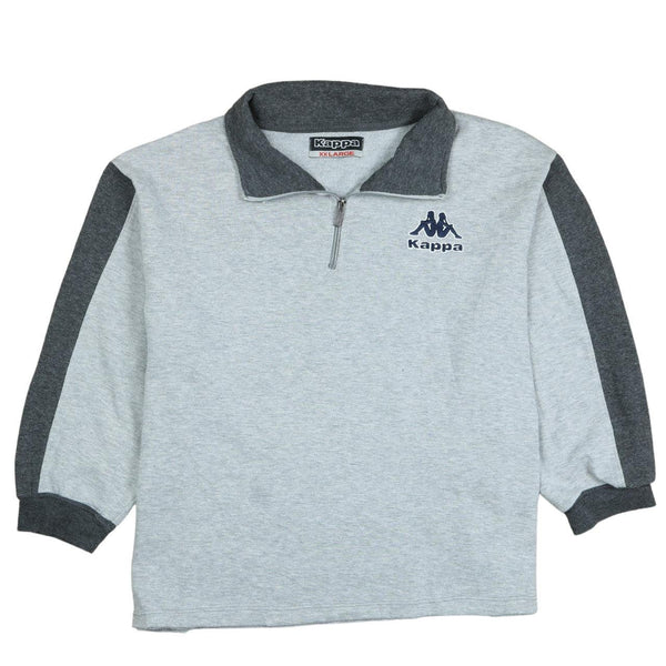 Kappa 90's Heavyweight Quater Zip Sweatshirt XXLarge (2XL) Grey