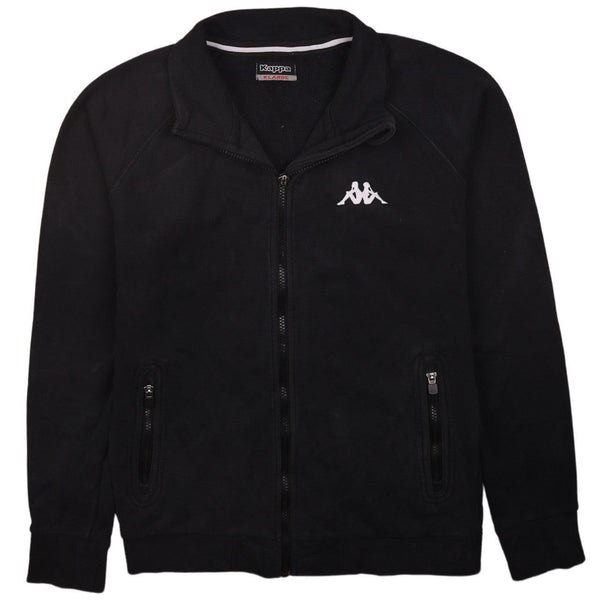 Kappa 90's Heavyweight Full Zip Up Sweatshirt XLarge Black