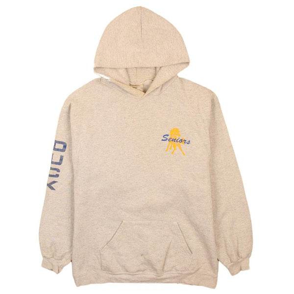 Vintage Lee 90's Beige Cream Hoodie Large MT. Markham Mustangs