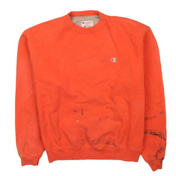 Champion 90's Heavyweight Crew Neck Sweatshirt Large Orange Vintage