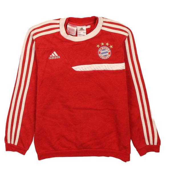 Adidas Vintage 90's Red Striped Sleeves Crew Neck Sweatshirt Women's Medium