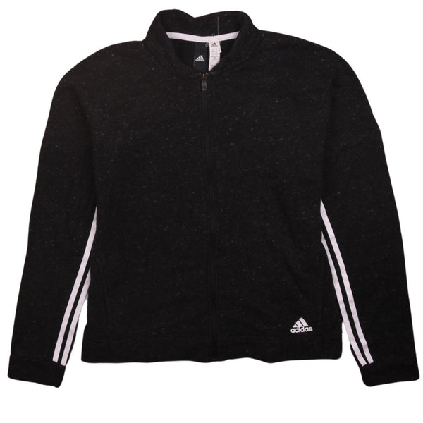 Adidas Vintage 90's Black Heavyweight Full Zip Sweatshirt Medium