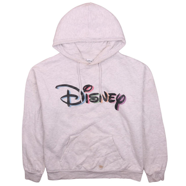 Vintage 90's Disney Spellout Grey Hoodie Women's Large Pullover