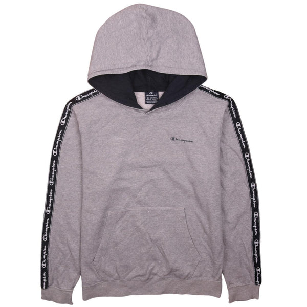 Champion Vintage Grey Hoodie XXLarge 2XL Drawstring Pockets Pullover