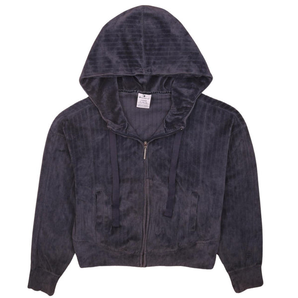 Champion 90's Vintage Blue Full Zip Hoodie Women's Large Sportswear