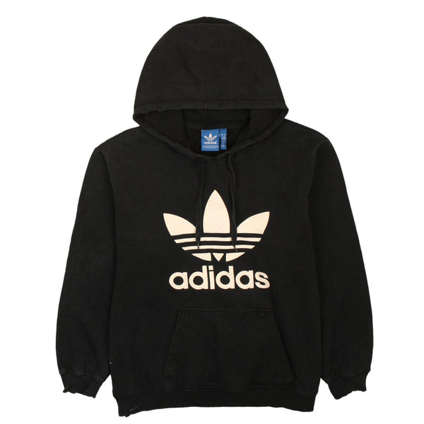 Adidas 90's Spellout Black Pullover Hoodie Men's XLarge