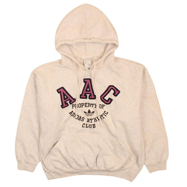 Adidas 90's Beige Cream Pullover Hoodie Large Athletic Club Design