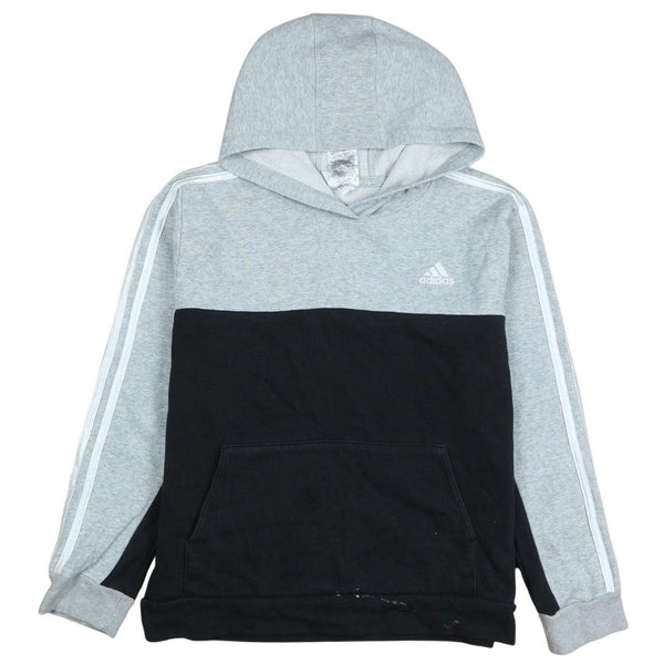 Adidas Vintage 90s Black Striped Sleeve Pullover Hoodie Women's Large