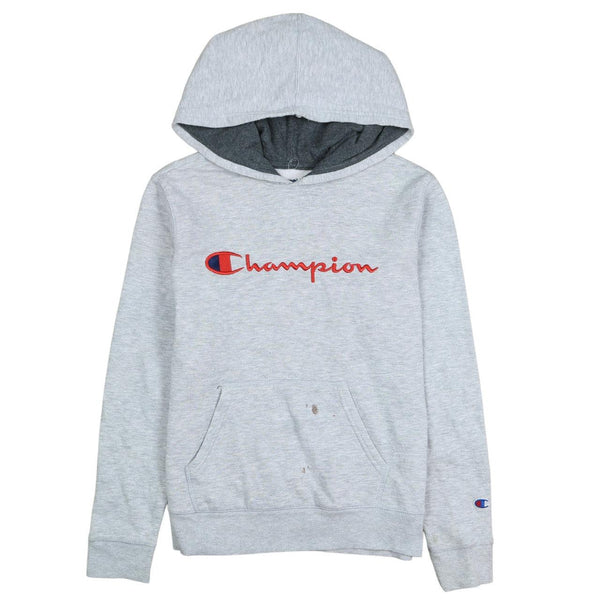 Champion Vintage 90's Women's Large Grey Spellout Pullover Hoodie