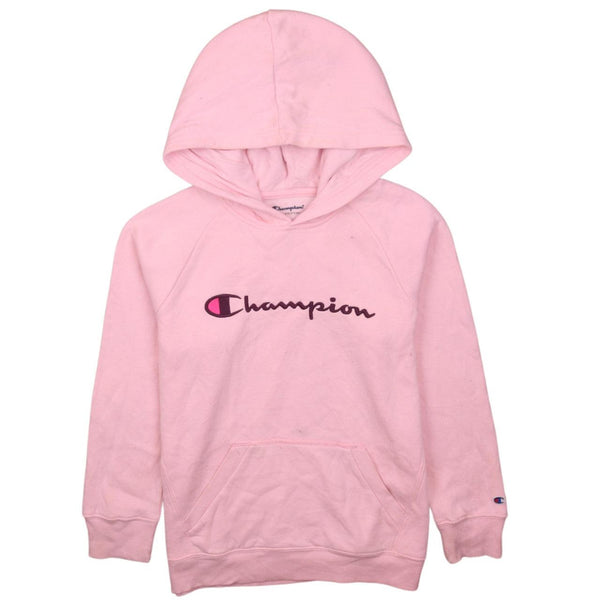 Vintage 90's Champion Spellout Pink Pullover Hoodie XL Womens Casual